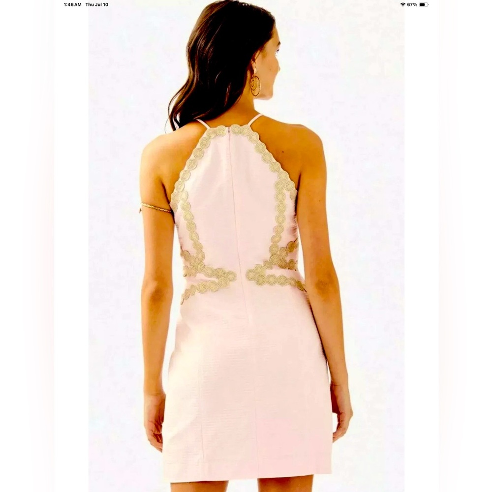 Lilly Pulitzer NWT Pearl Shift Dress Paradise Tint Size 4 - Picture 6 of 10